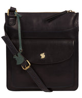'Lauryn' Navy Leather Cross Body Bag Pure Luxuries London