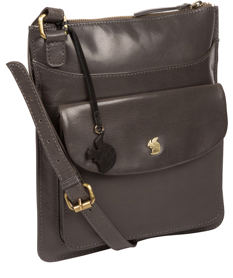 'Lauryn' Slate Leather Cross Body Bag image 5