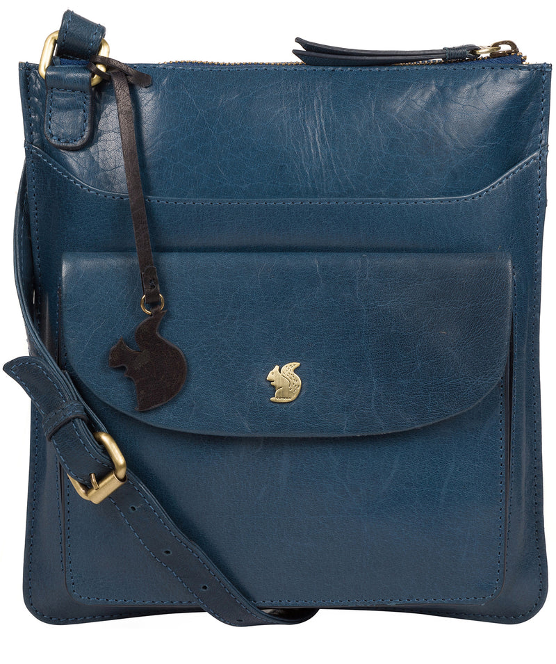 'Lauryn' Snorkel Blue Leather Cross Body Bag image 1