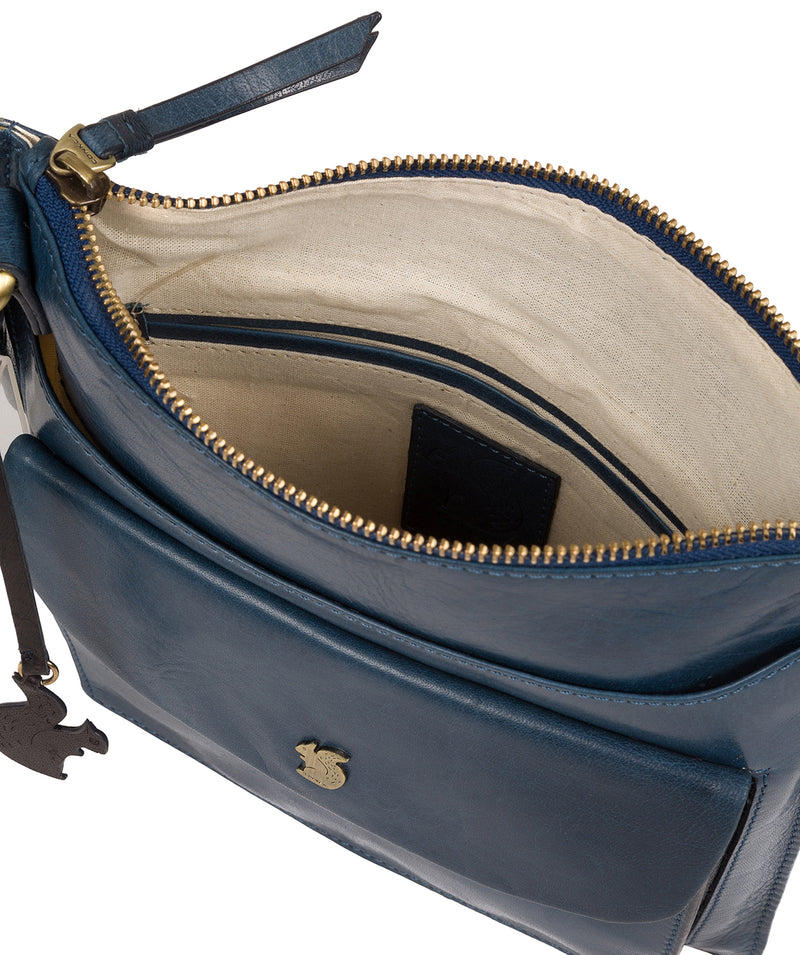 'Lauryn' Snorkel Blue Leather Cross Body Bag image 4
