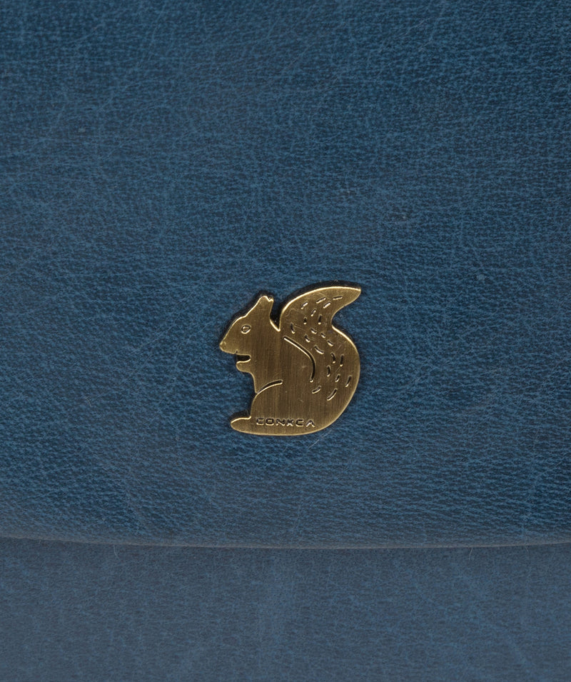 'Lauryn' Snorkel Blue Leather Cross Body Bag image 6