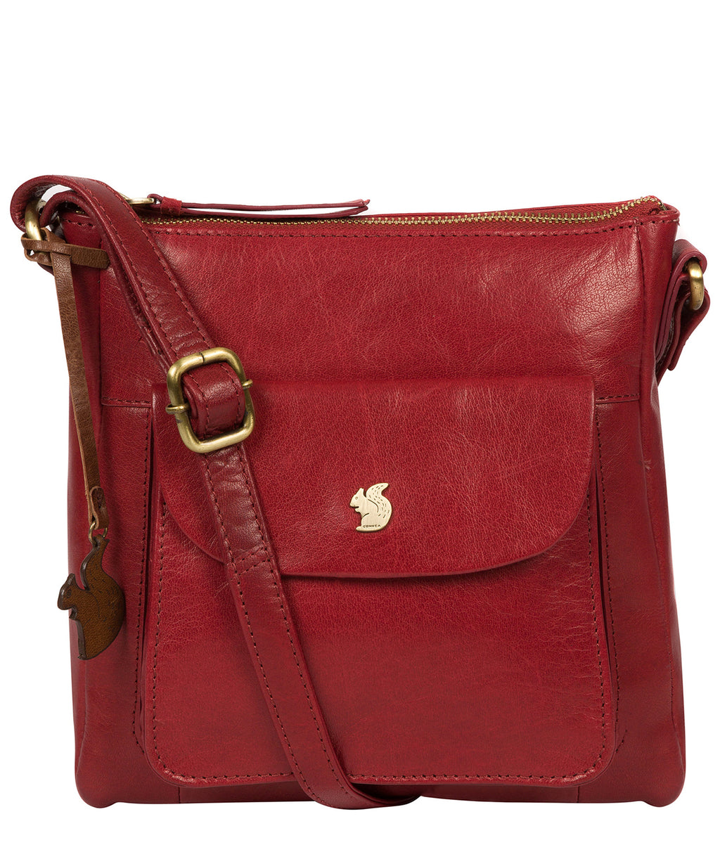 Red Leather Crossbody Bag 'Shona' by Conkca London – Pure Luxuries London