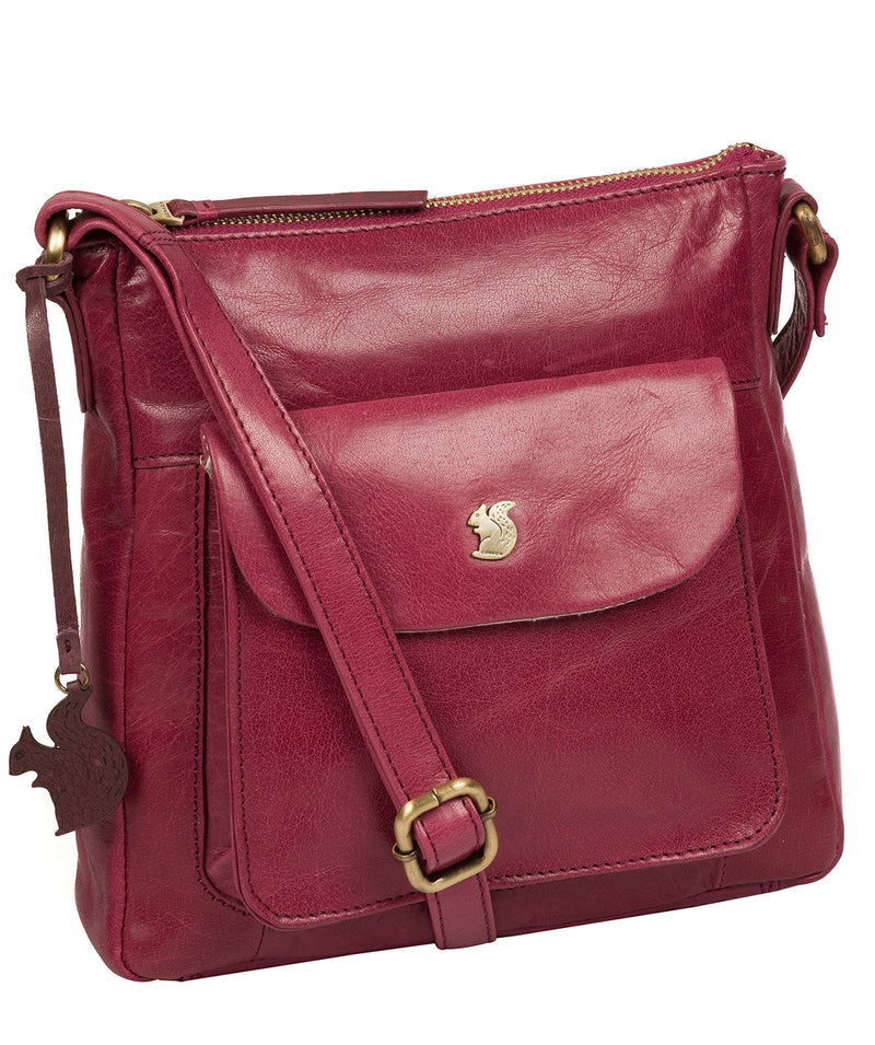 'Shona' Orchid Leather Cross Body Bag image 5