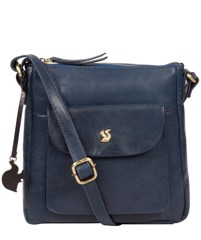 'Shona' Snorkel Blue Leather Cross Body Bag image 1