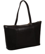 'Clover' Black Leather Tote Bag