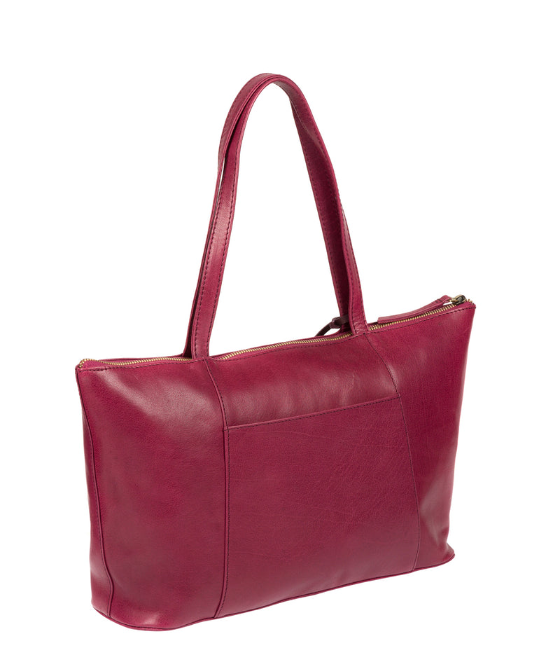 'Clover' Orchid Leather Tote Bag