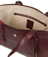 'Clover' Plum Leather Tote Bag image 4