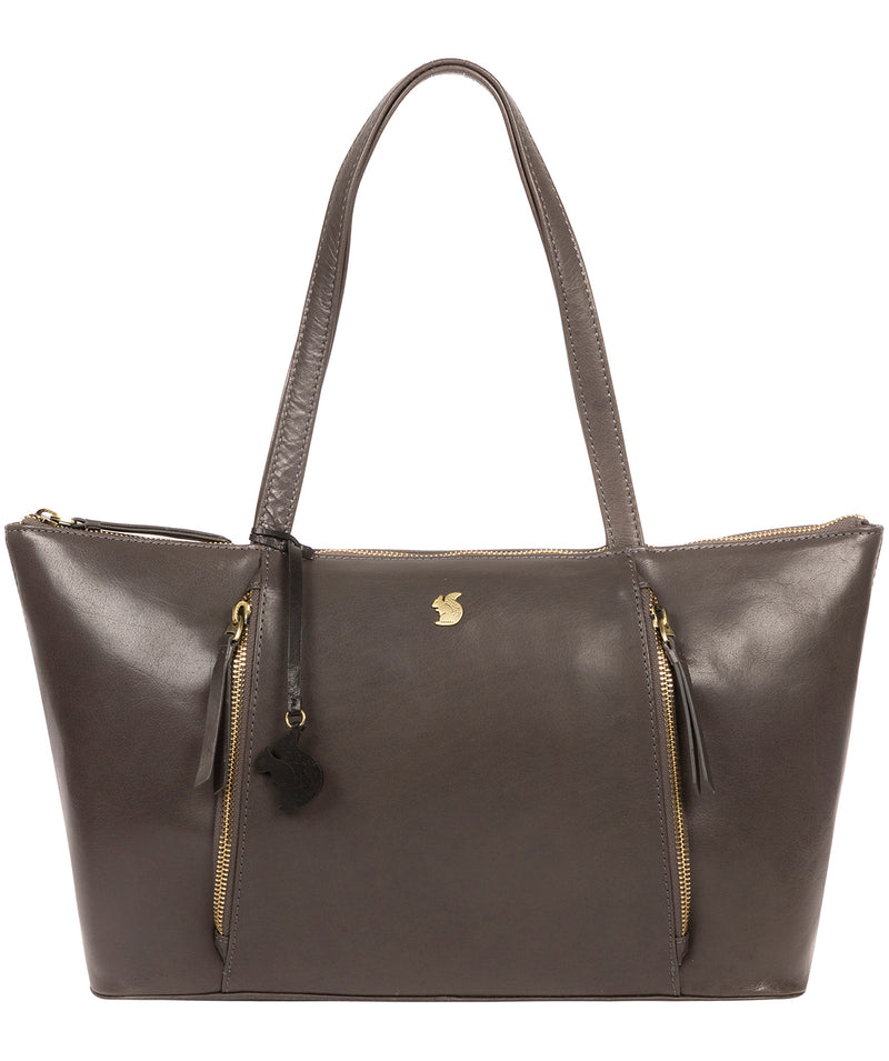 'Clover' Slate Leather Tote Bag image 1