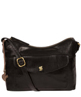 'Alana' Black Leather Shoulder Bag Pure Luxuries London