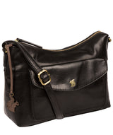 'Alana' Black Leather Shoulder Bag image 5
