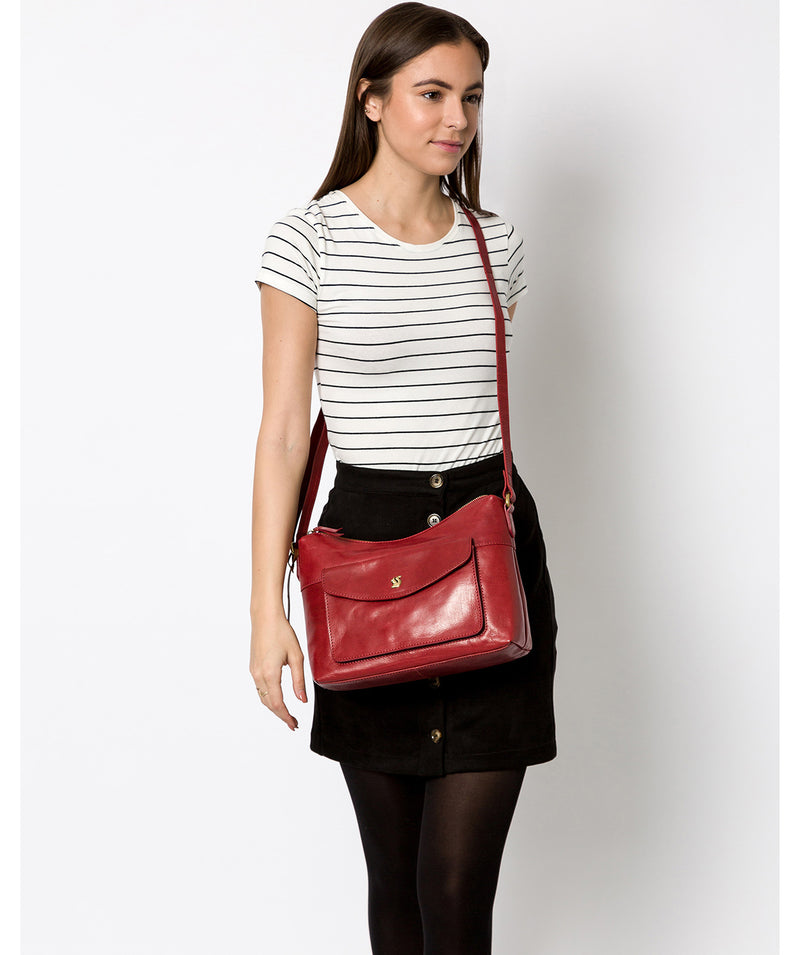'Alana' Chilli Pepper Leather Shoulder Bag image 2
