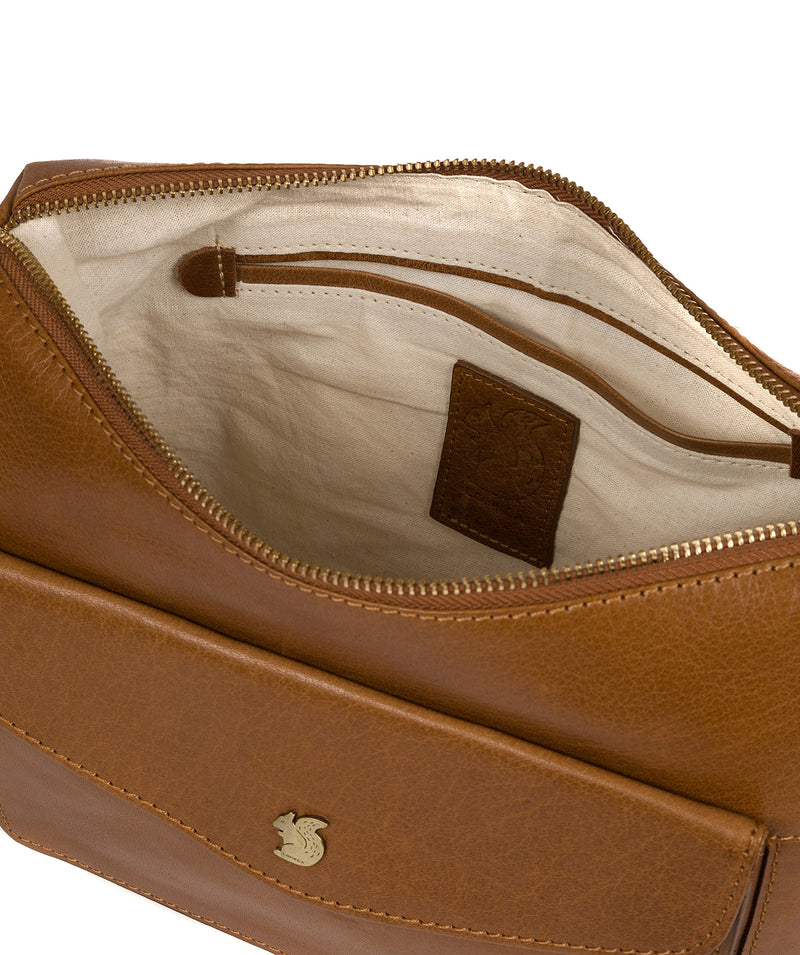 'Alana' Dark Tan Leather Shoulder Bag image 4