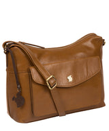'Alana' Dark Tan Leather Shoulder Bag image 5