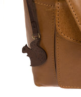 'Alana' Dark Tan Leather Shoulder Bag image 6