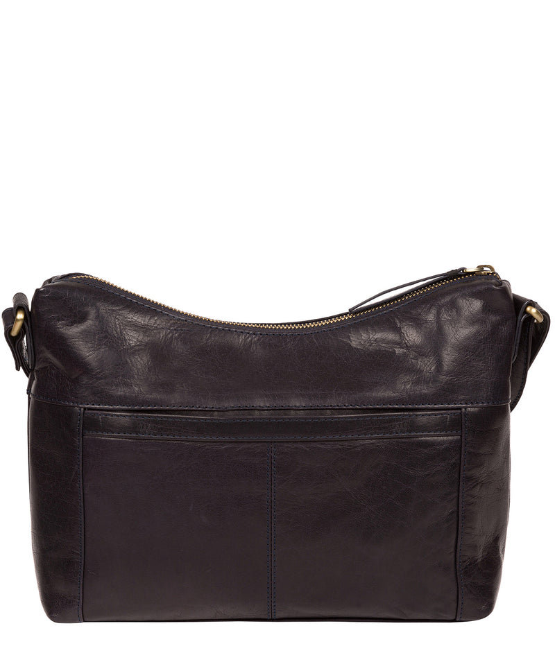 'Alana' Navy Leather Shoulder Bag image 3