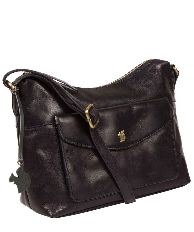 'Alana' Navy Leather Shoulder Bag image 5