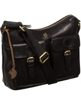 'Nancie' Black Leather Shoulder Bag