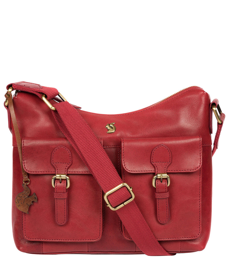 'Nancie' Chilli Pepper Leather Shoulder Bag image 1