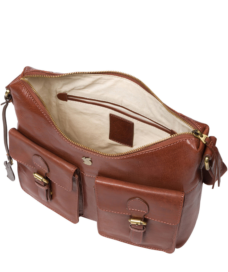 'Nancie' Conker Brown Leather Shoulder Bag