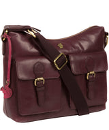 'Nancie' Plum Leather Shoulder Bag image 5