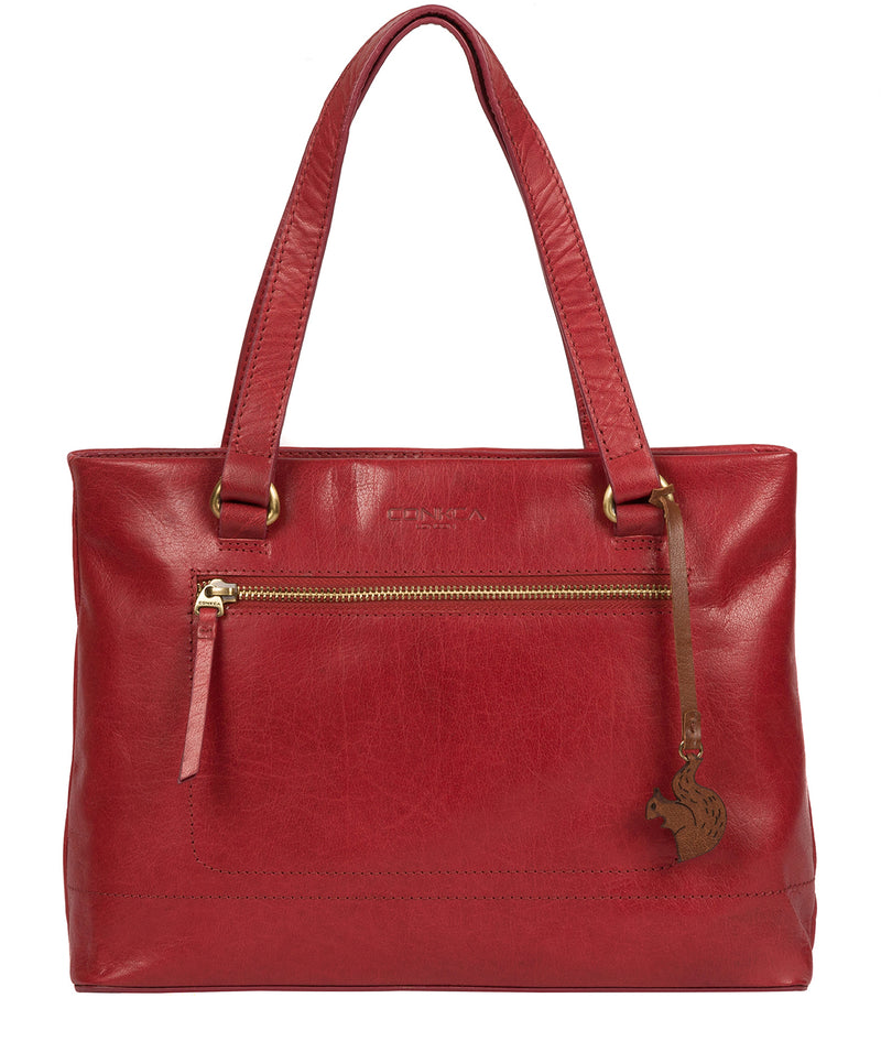 Red Leather Handbag 'Alice' by Conkca London – Pure Luxuries London