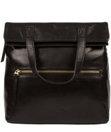 'Anoushka' Black Leather Backpack image 1