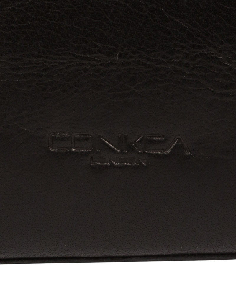 'Anoushka' Black Leather Backpack image 7