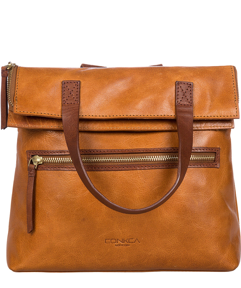'Anoushka' Cognac & Conker Brown Leather Backpack