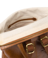 'Anoushka' Dark Tan Leather Backpack