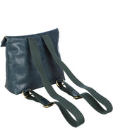 'Anoushka' Denim & Navy Leather Backpack