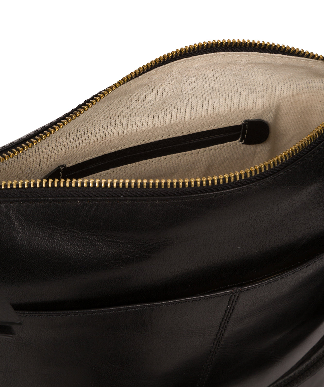 'Josephine' Black Leather Shoulder Bag