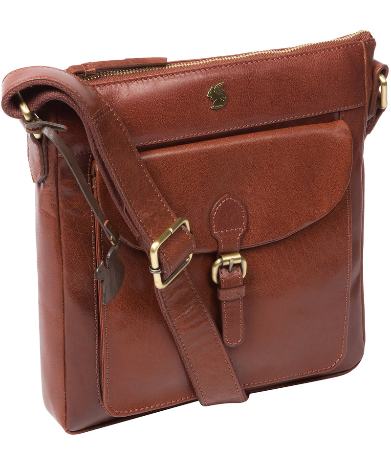 'Josephine' Conker Brown Leather Shoulder Bag