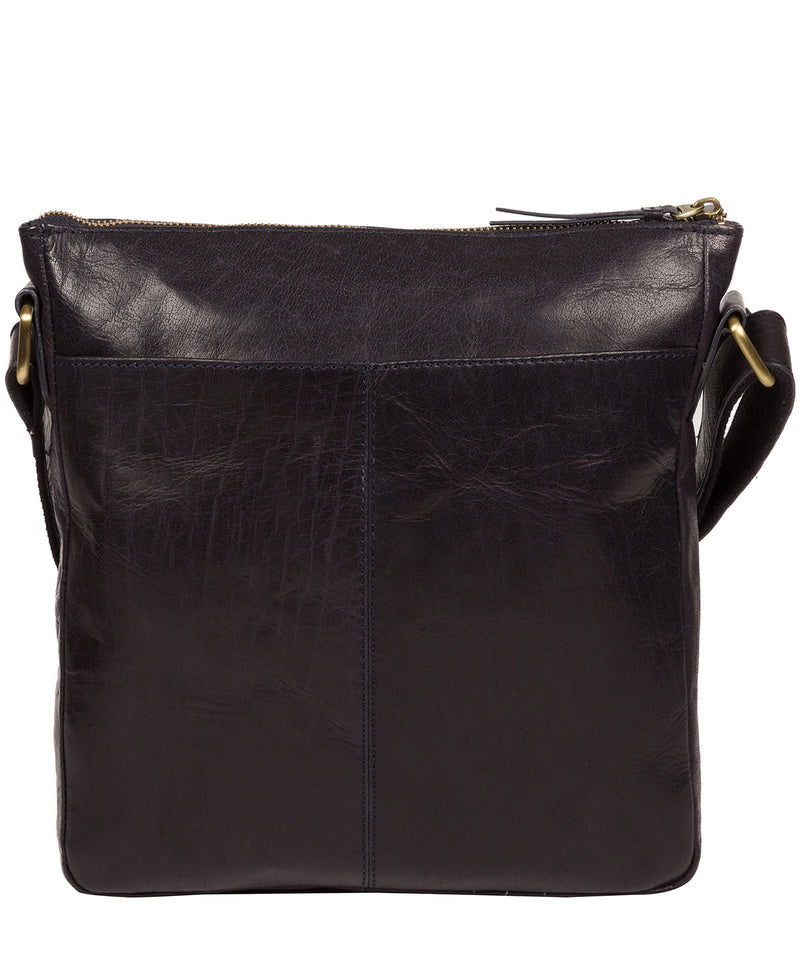 'Josephine' Navy Leather Shoulder Bag Pure Luxuries London