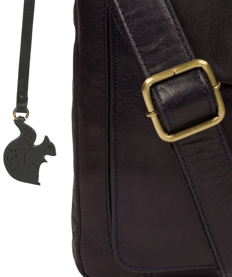 'Josephine' Navy Leather Shoulder Bag Pure Luxuries London