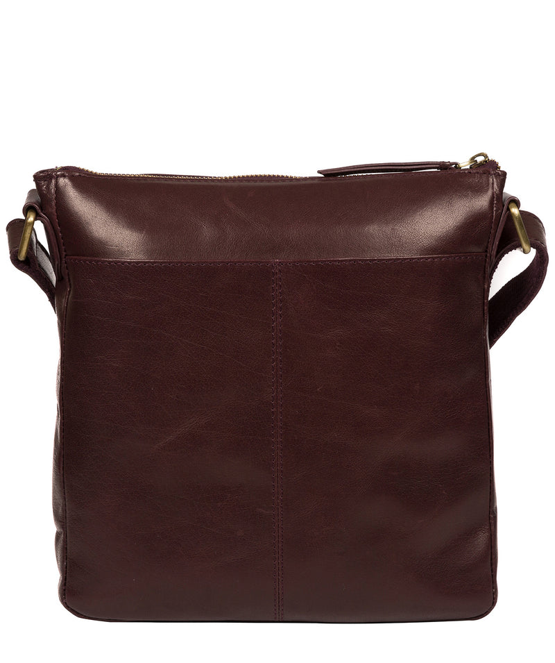'Josephine' Plum Leather Shoulder Bag Pure Luxuries London