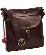 'Josephine' Plum Leather Shoulder Bag image 5