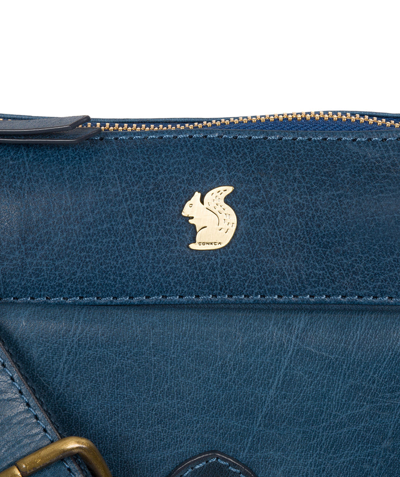 'Josephine' Snorkel Blue Leather Shoulder Bag image 6