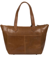 'Harp' Dark Tan Leather Tote Bag image 3