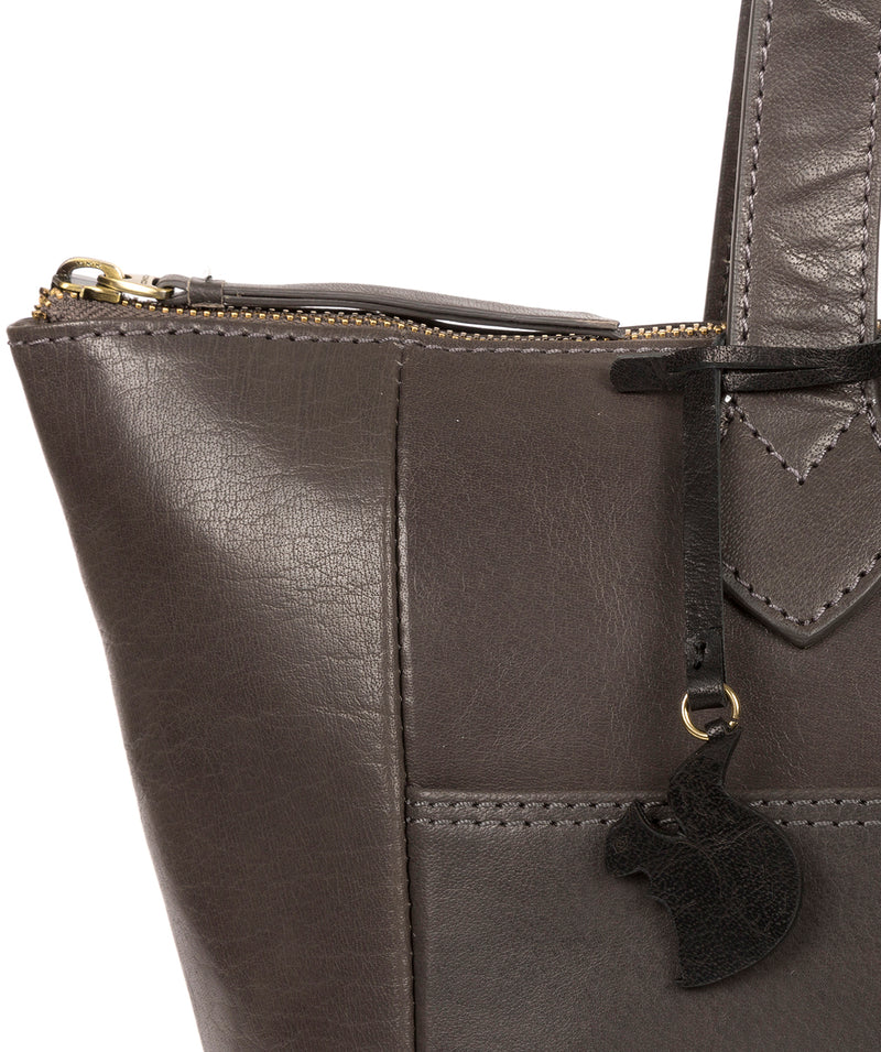 'Harp' Slate Leather Tote Bag image 6