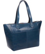 'Harp' Snorkel Blue Leather Tote Bag image 3