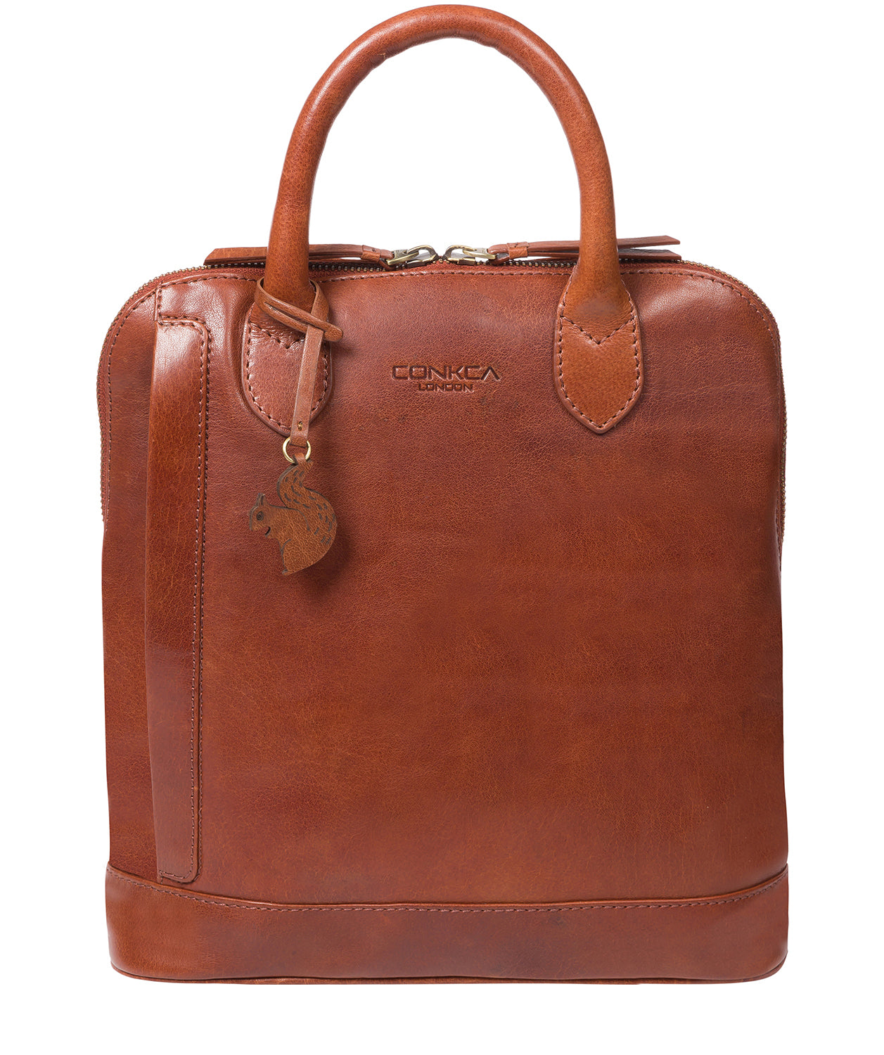Brown Leather Backpack 'Camille' by Conkca London – Pure Luxuries London