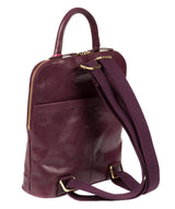 'Camille' Plum Leather Backpack