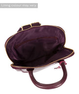 'Camille' Plum Leather Backpack
