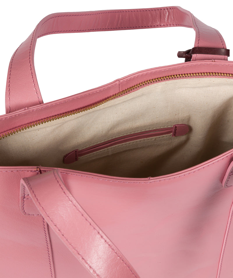 'Patience' Blush Leather Tote Bag