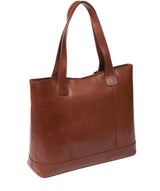 'Patience' Conker Brown Leather Tote Bag
