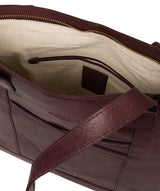 'Patience' Plum Leather Tote Bag image 4