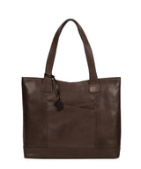 'Patience' Slate Leather Tote Bag