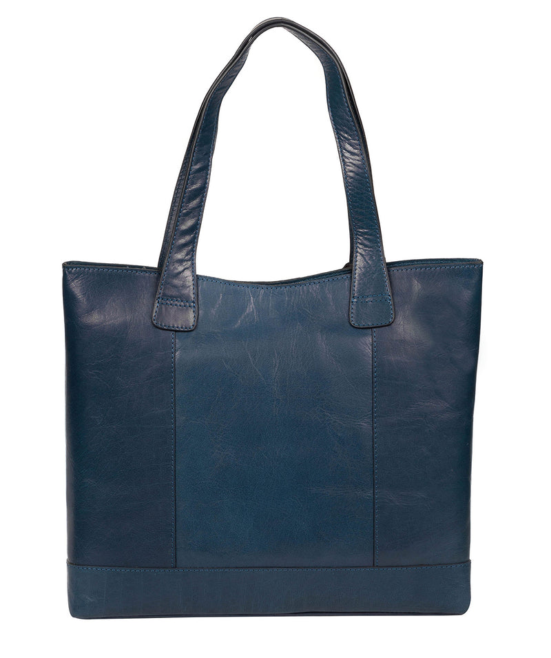 'Patience' Snorkel Blue Leather Tote Bag image 3