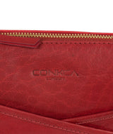 'Avril' Chilli Pepper Leather Cross Body Bag Pure Luxuries London