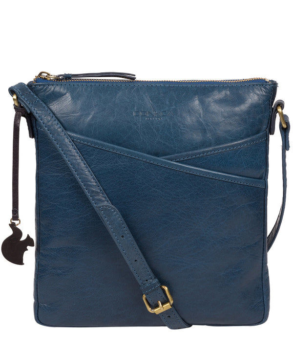 'Avril' Snorkel Blue Leather Cross Body Bag image 1